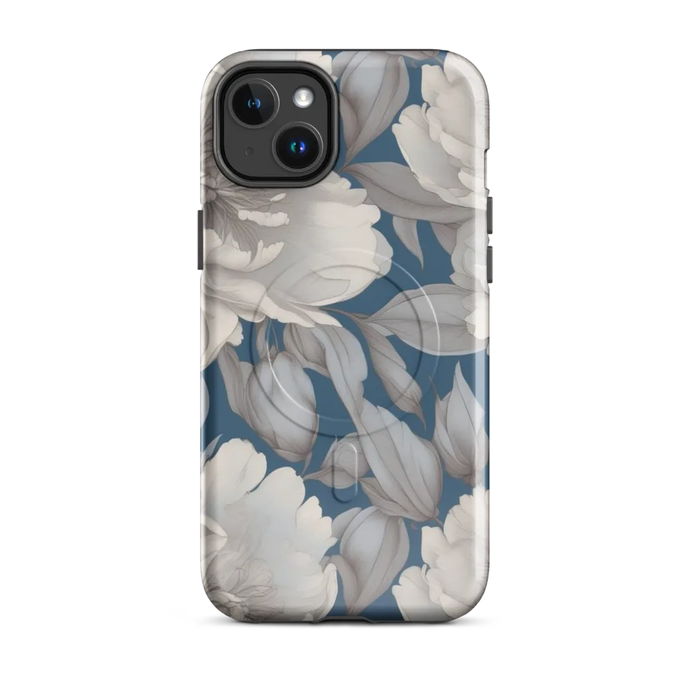 Silver Petal Tide on MagSafe Tough Case for iPhone® — Front