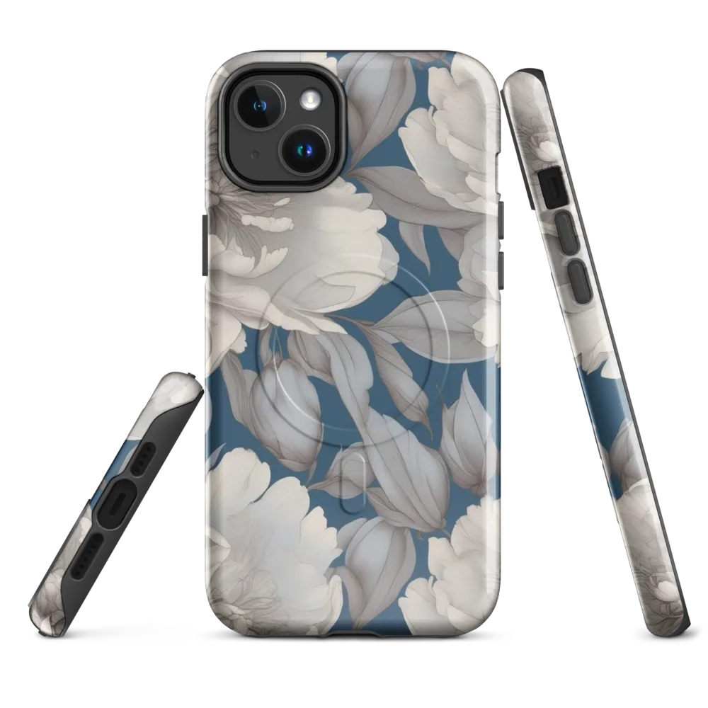 Silver Petal Tide on MagSafe Tough Case for iPhone® — Front
