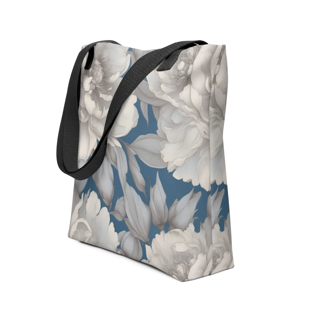 Silver Petal Tide on Tote Bag — Front