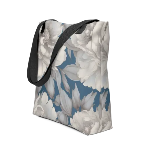 Silver Petal Tide on a Tote Bag