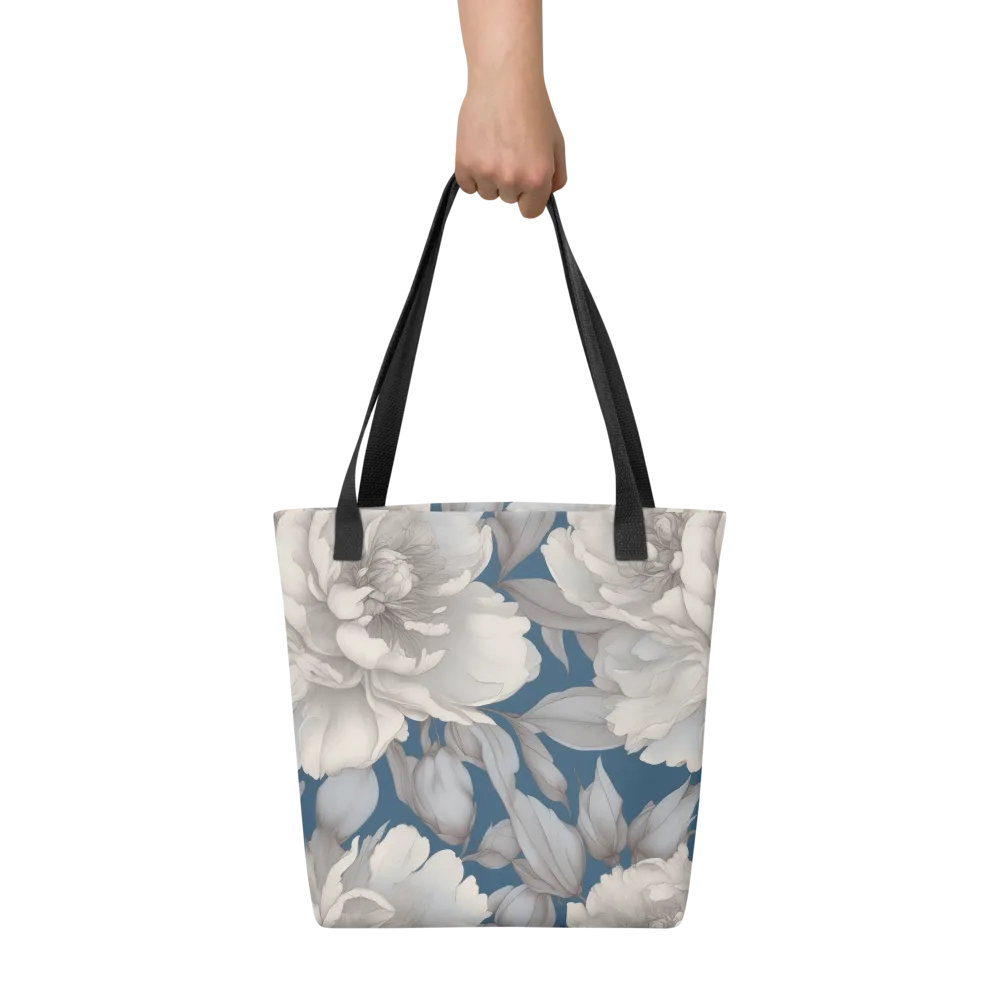 Silver Petal Tide on Tote Bag — Front