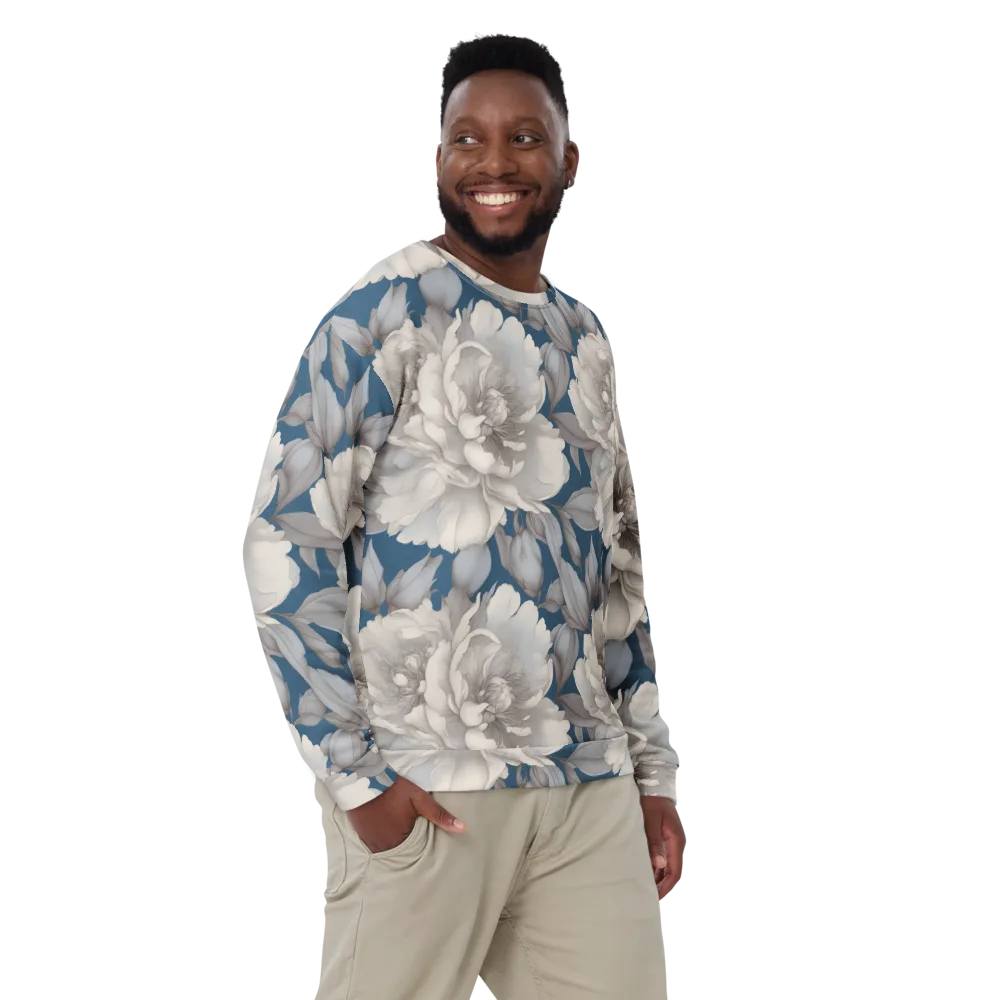 Silver Petal Tide on Sweatshirt — Front