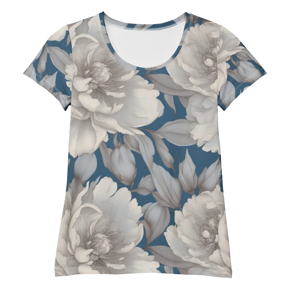 Silver Petal Tide on Women's Athletic T-Shirt — Front