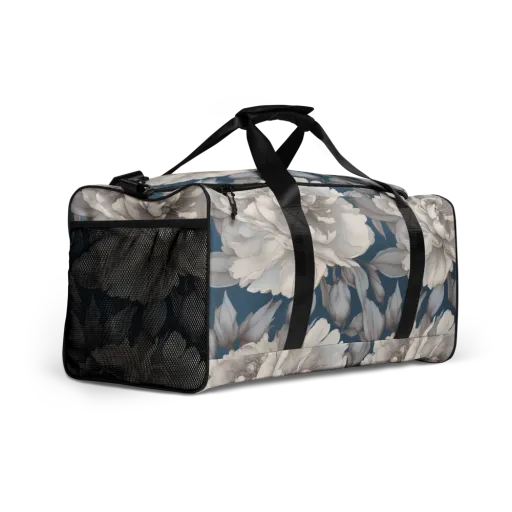Silver Petal Tide on a Duffle Bag