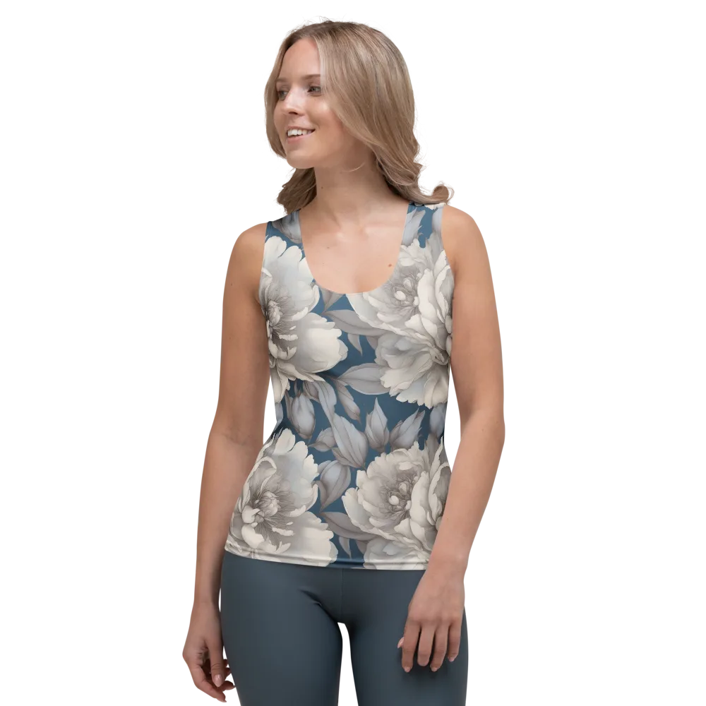 Silver Petal Tide on Women's Tank Top — Front