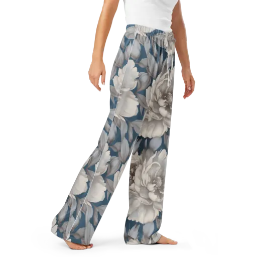 Silver Petal Tide on a Women's Pajama Pants