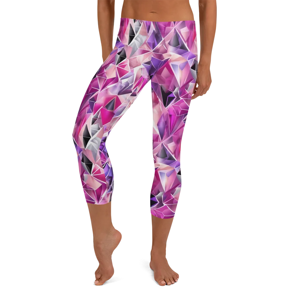 Amethyst Static on Capri Leggings — Front