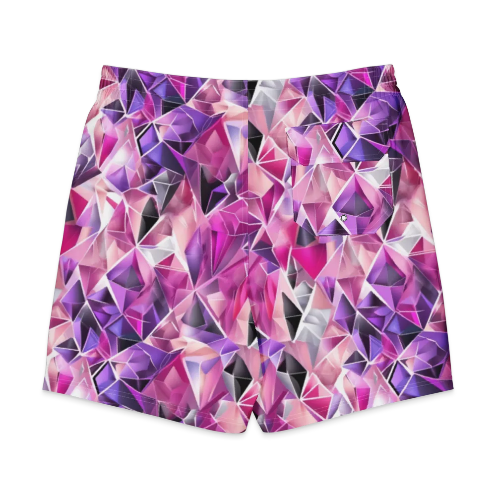 Amethyst Static on Men's Board Shorts — Back