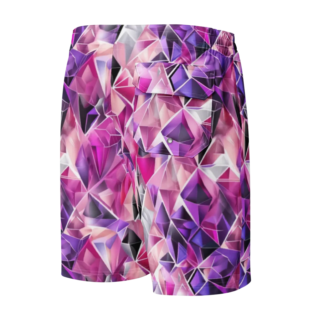 Amethyst Static on Men's Board Shorts — Back