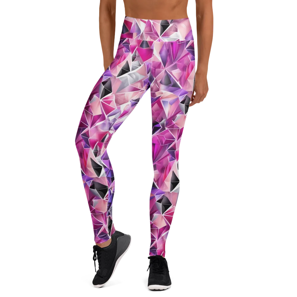 Amethyst Static on Yoga Leggings — Front