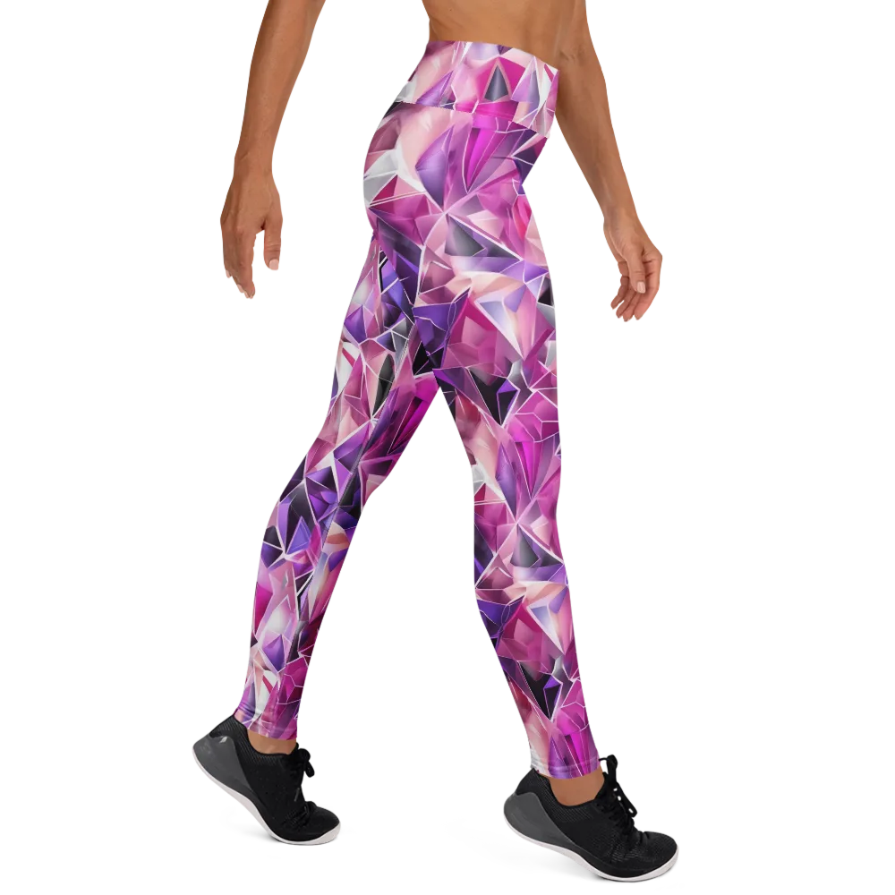 Amethyst Static on Yoga Leggings — Right