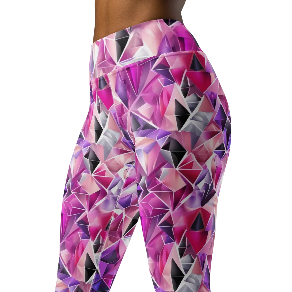 Amethyst Static on Yoga Leggings — Left Front