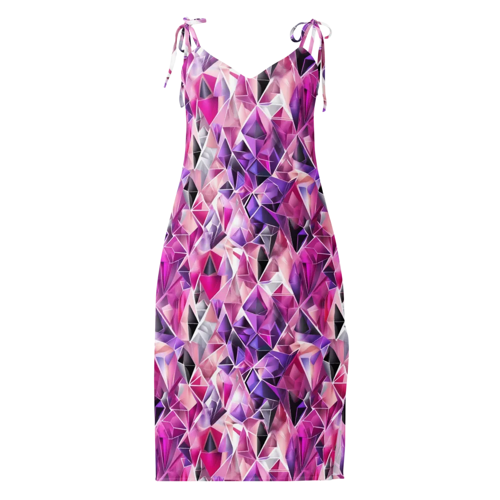 Amethyst Static on Slip Dress — Front