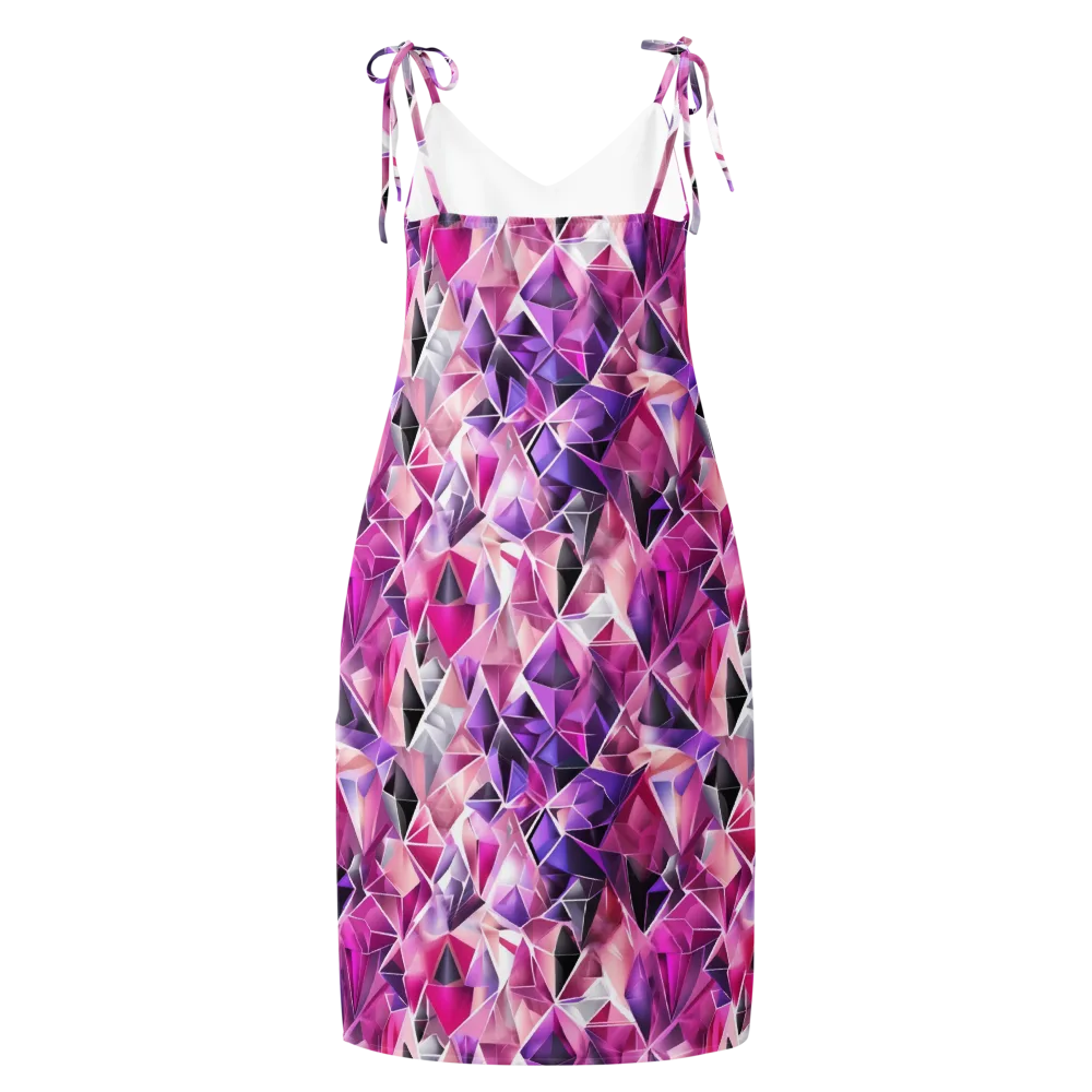 Amethyst Static on Slip Dress — Back