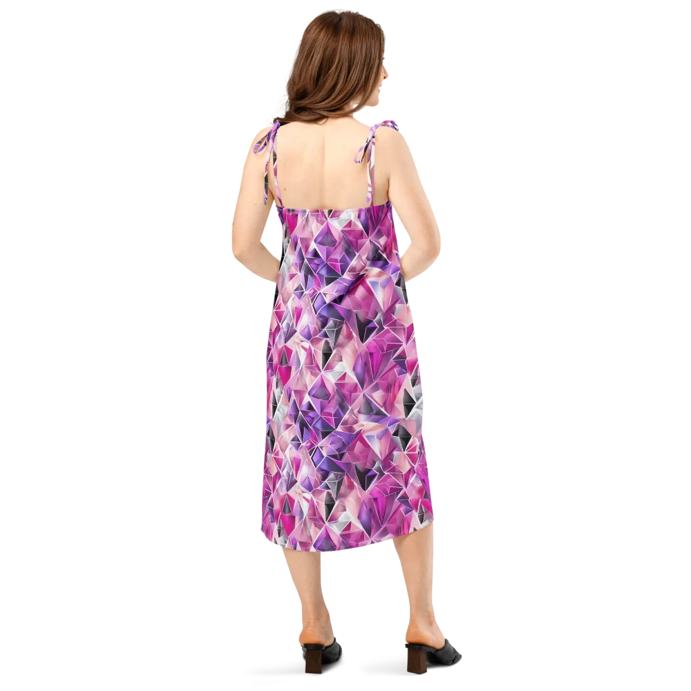 Amethyst Static on Slip Dress — Back