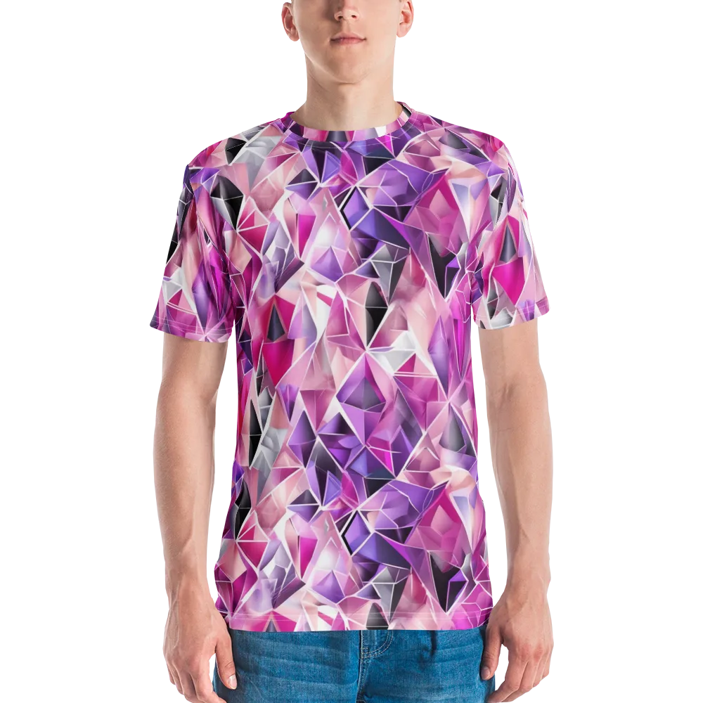 Amethyst Static on Men's Crew Neck T-Shirt — Front