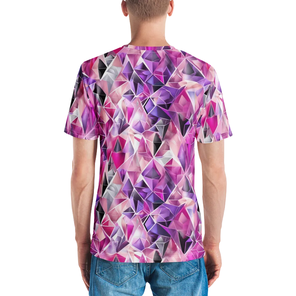 Amethyst Static on Men's Crew Neck T-Shirt — Back