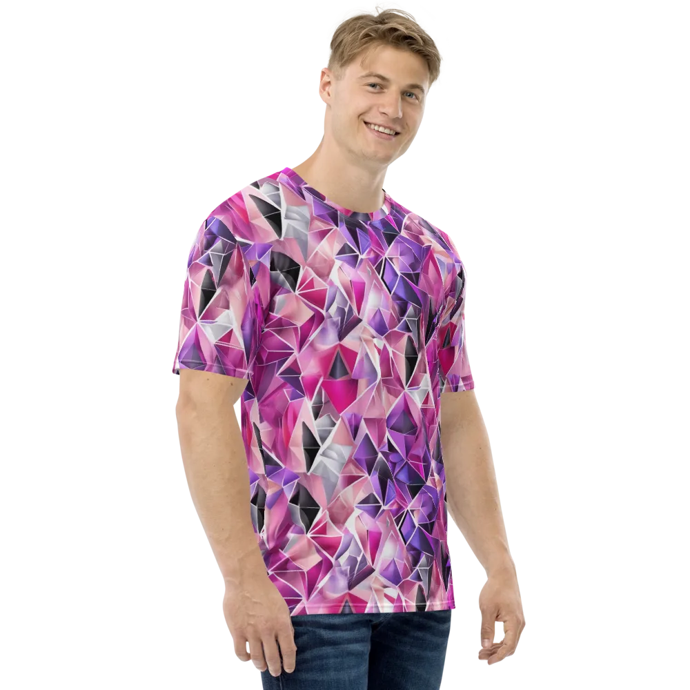 Amethyst Static on Men's Crew Neck T-Shirt — Right