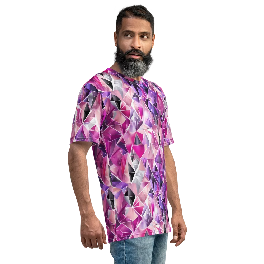 Amethyst Static on Men's Crew Neck T-Shirt — Right