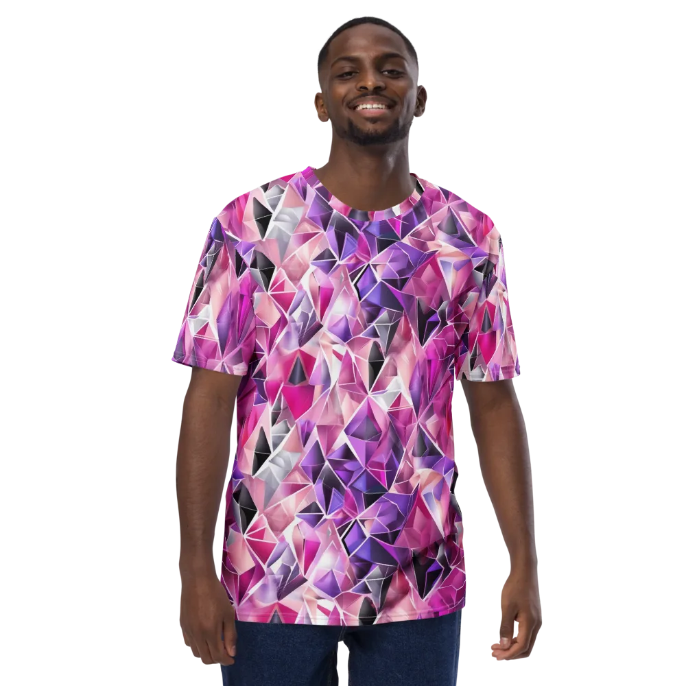 Amethyst Static on Men's Crew Neck T-Shirt — Front