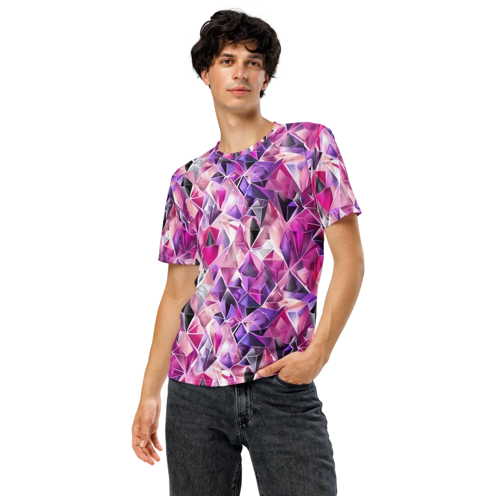 Amethyst Static on Men's Crew Neck T-Shirt — Front