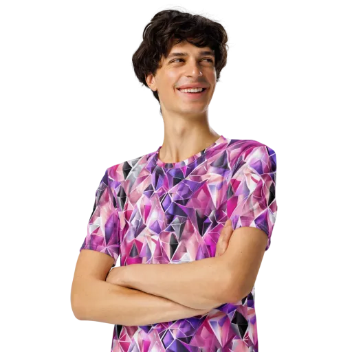 Amethyst Static on a Men's Crew Neck T-Shirt