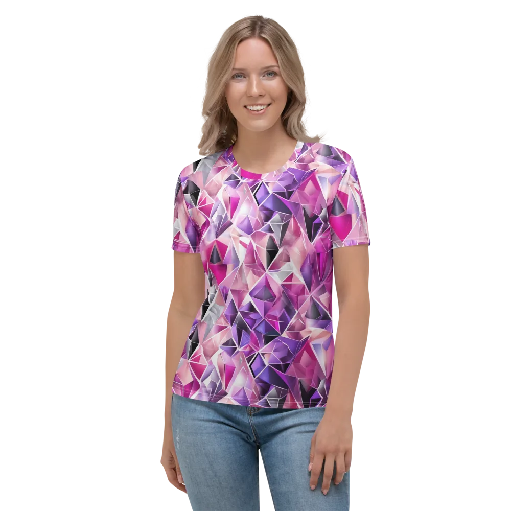 Amethyst Static on Women's Crew Neck T-Shirt — Front