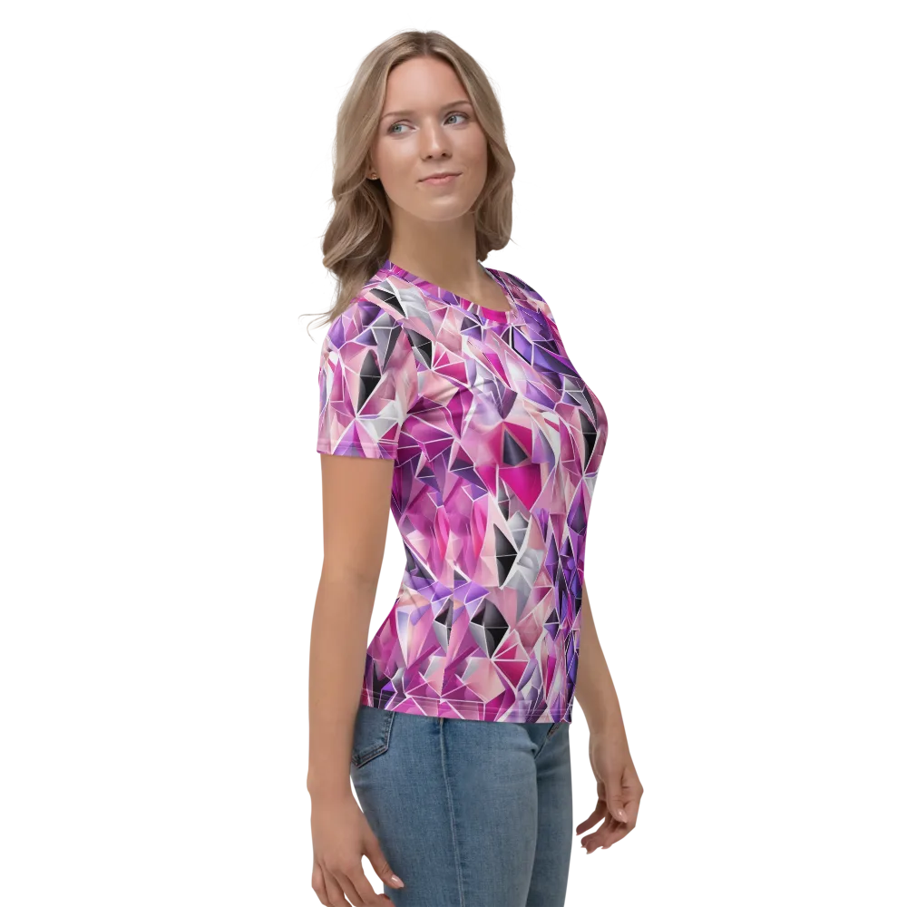 Amethyst Static on Women's Crew Neck T-Shirt — Right