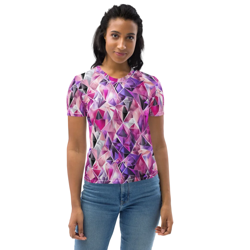 Amethyst Static on Women's Crew Neck T-Shirt — Front