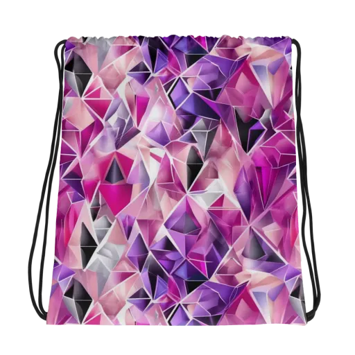 Amethyst Static on a Drawstring Bag