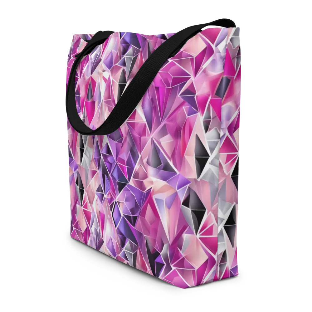 Amethyst Static on Large Tote Bag W/ Pocket — Front
