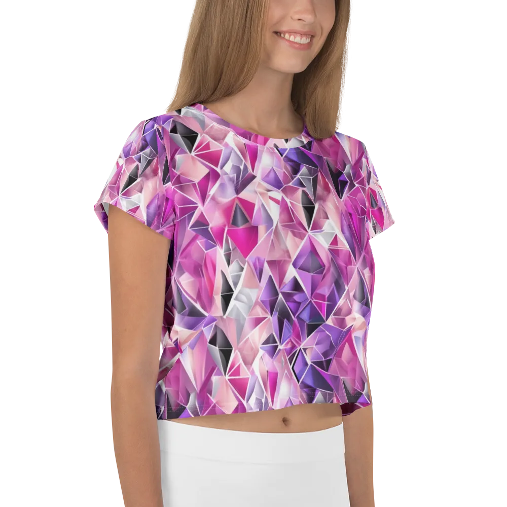 Amethyst Static on Crop Tee — Right