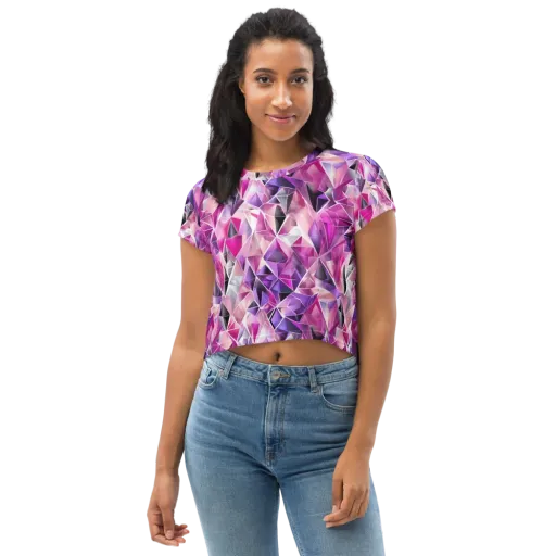Amethyst Static on a Crop Tee