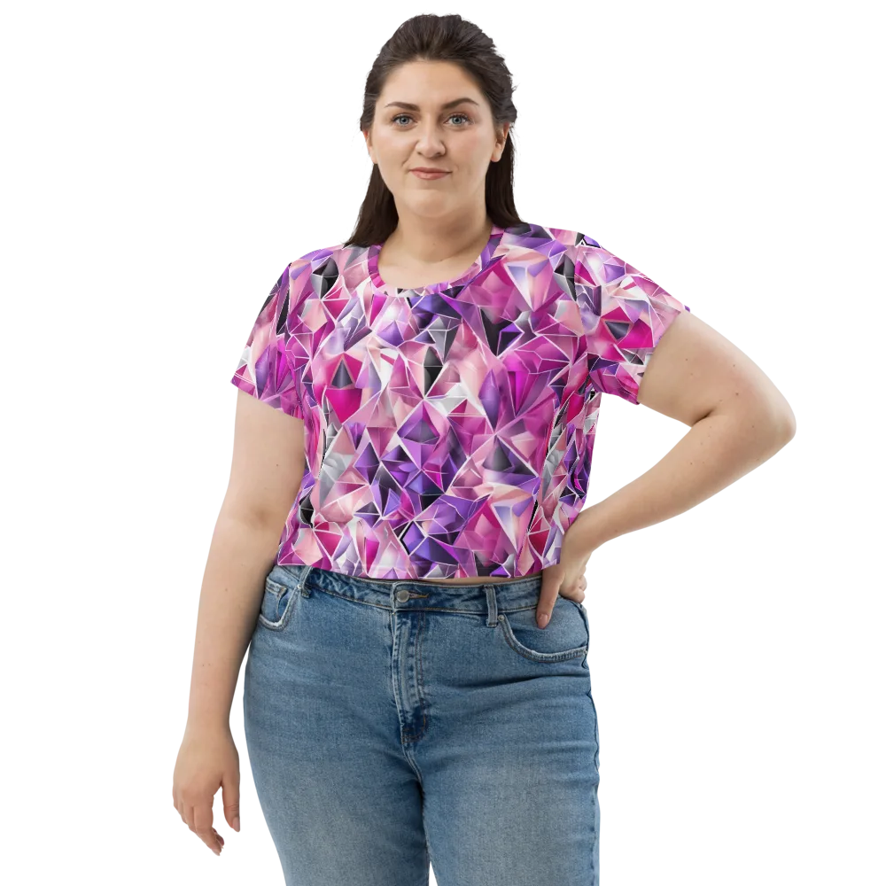 Amethyst Static on Crop Tee — Front