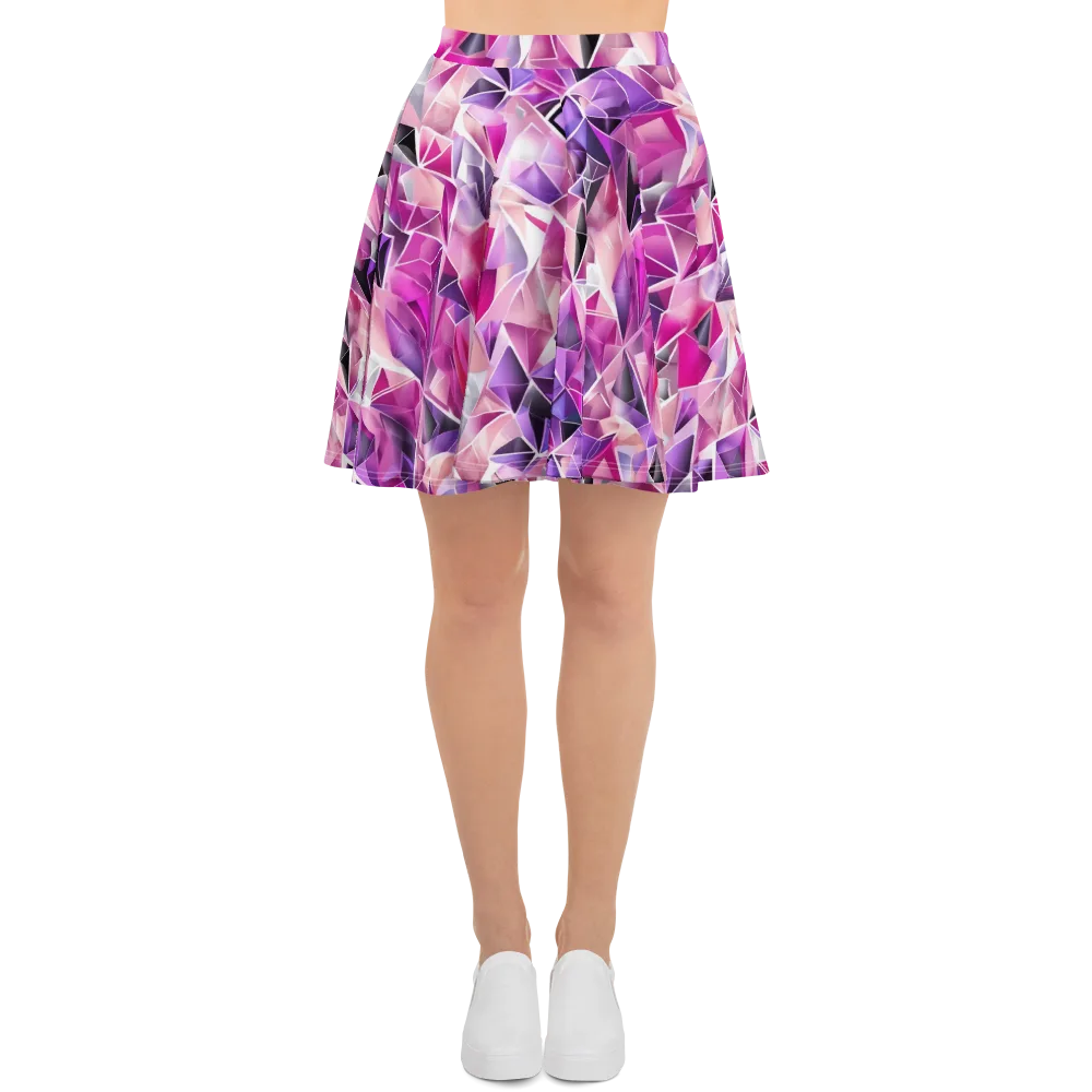 Amethyst Static on Skater Skirt — Front