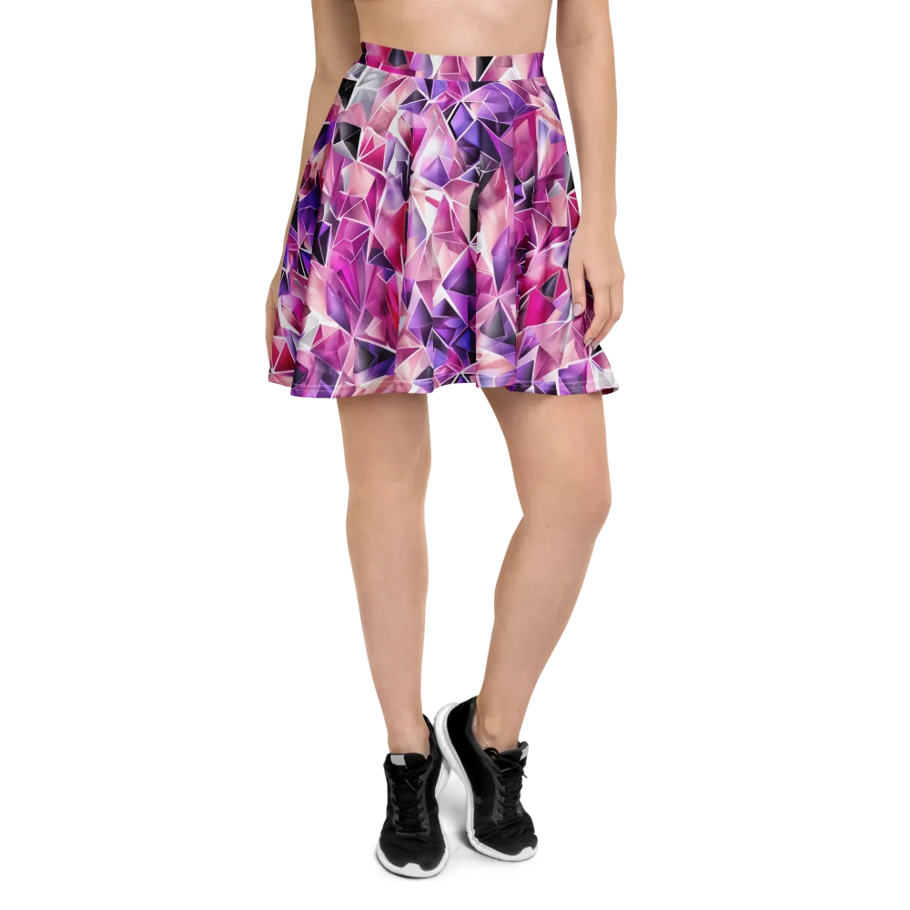 Amethyst Static on Skater Skirt — Front
