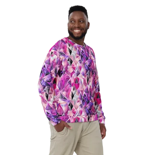 Amethyst Static on a Sweatshirt