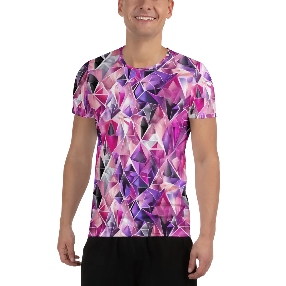 Amethyst Static on Men's Athletic T-Shirt — Front