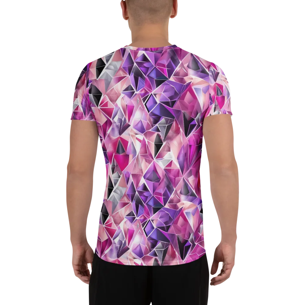 Amethyst Static on Men's Athletic T-Shirt — Back