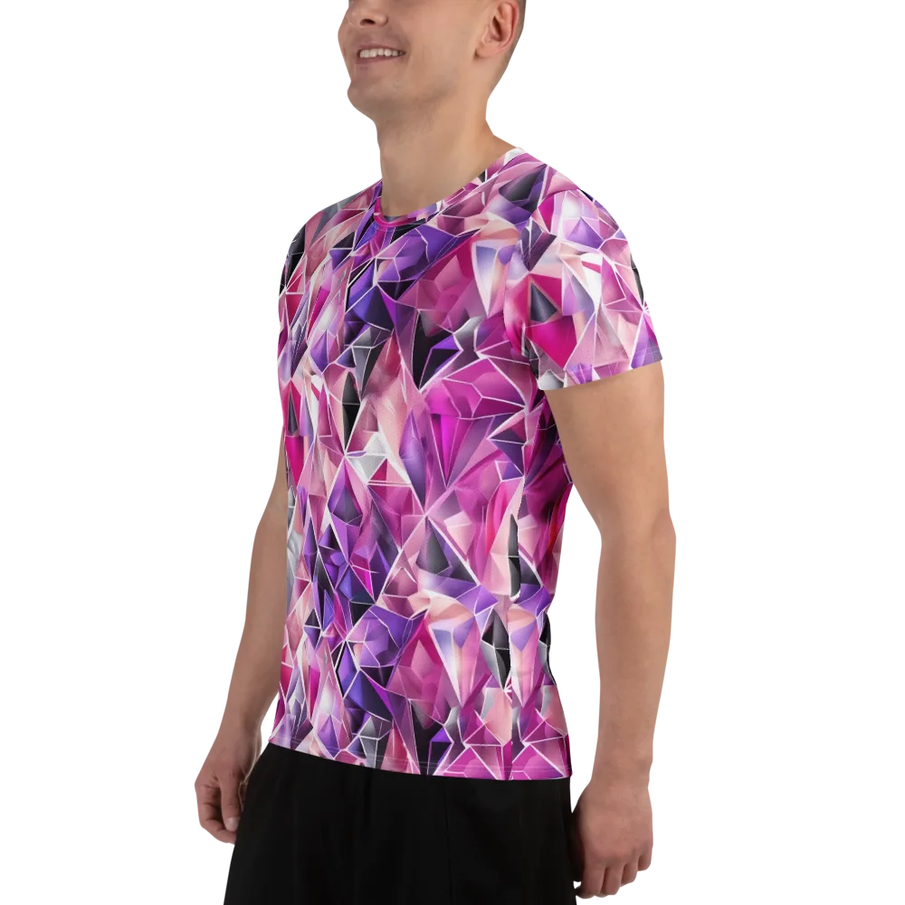 Amethyst Static on Men's Athletic T-Shirt — Left