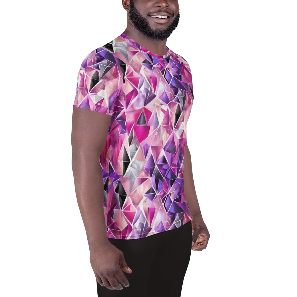 Amethyst Static on Men's Athletic T-Shirt — Right