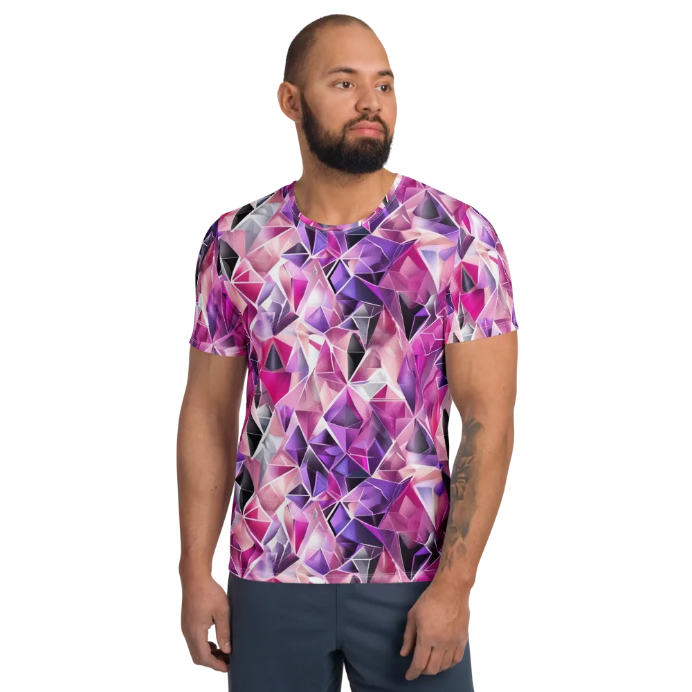 Amethyst Static on Men's Athletic T-Shirt — Front