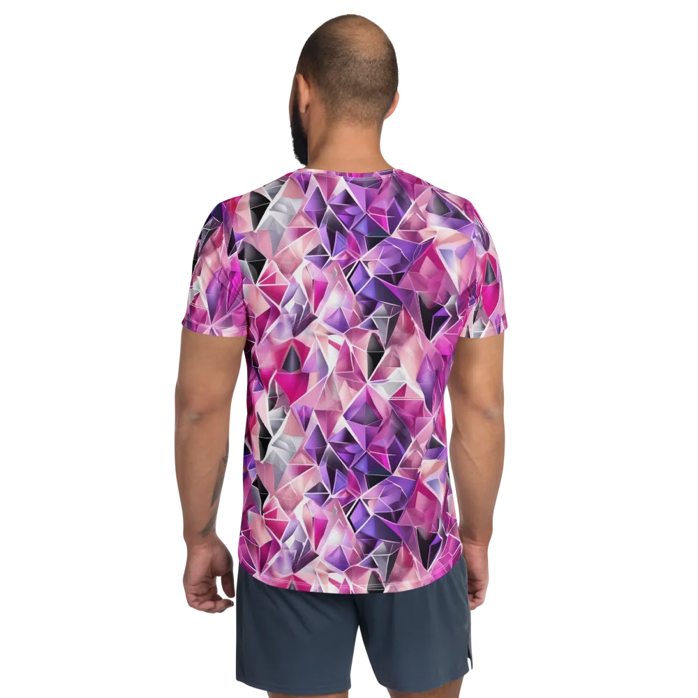 Amethyst Static on Men's Athletic T-Shirt — Back