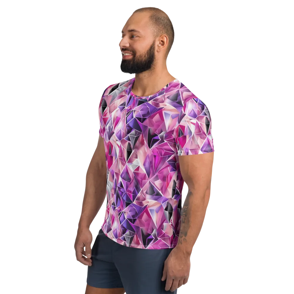 Amethyst Static on Men's Athletic T-Shirt — Left