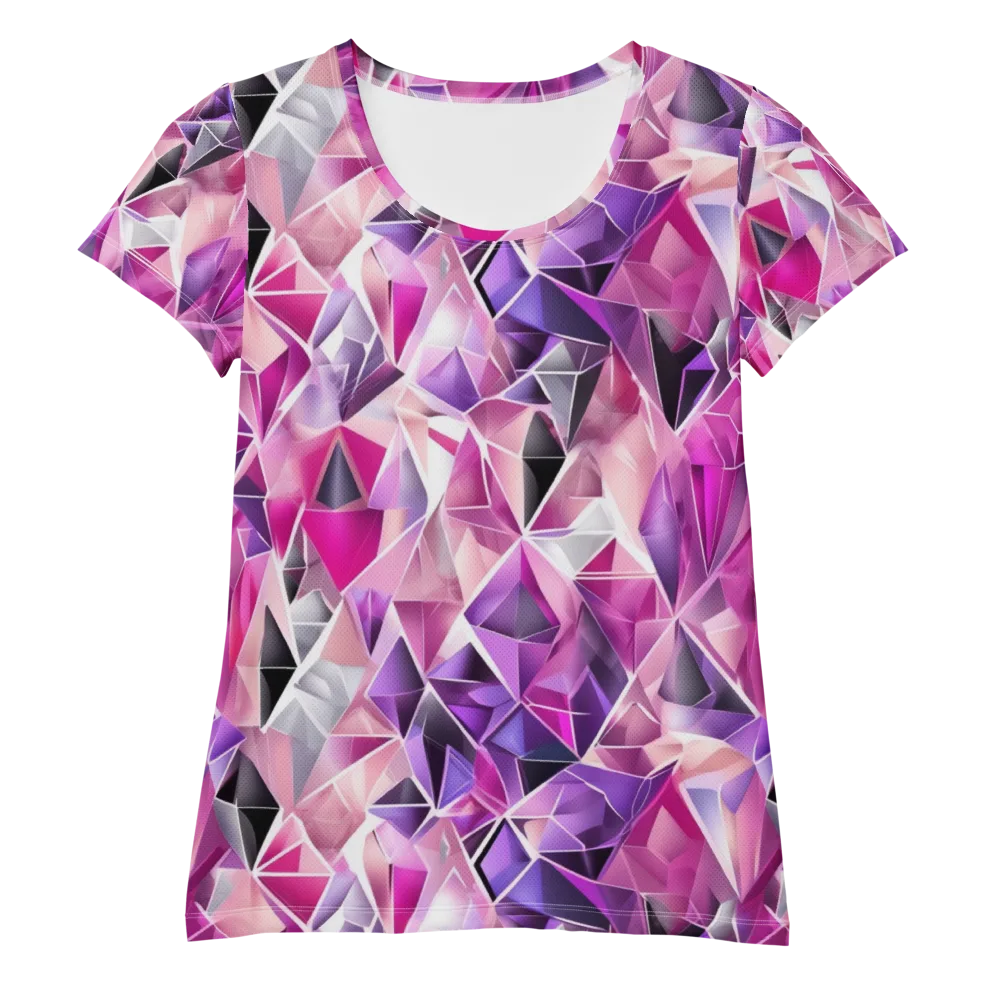 Amethyst Static on Women's Athletic T-Shirt — Front