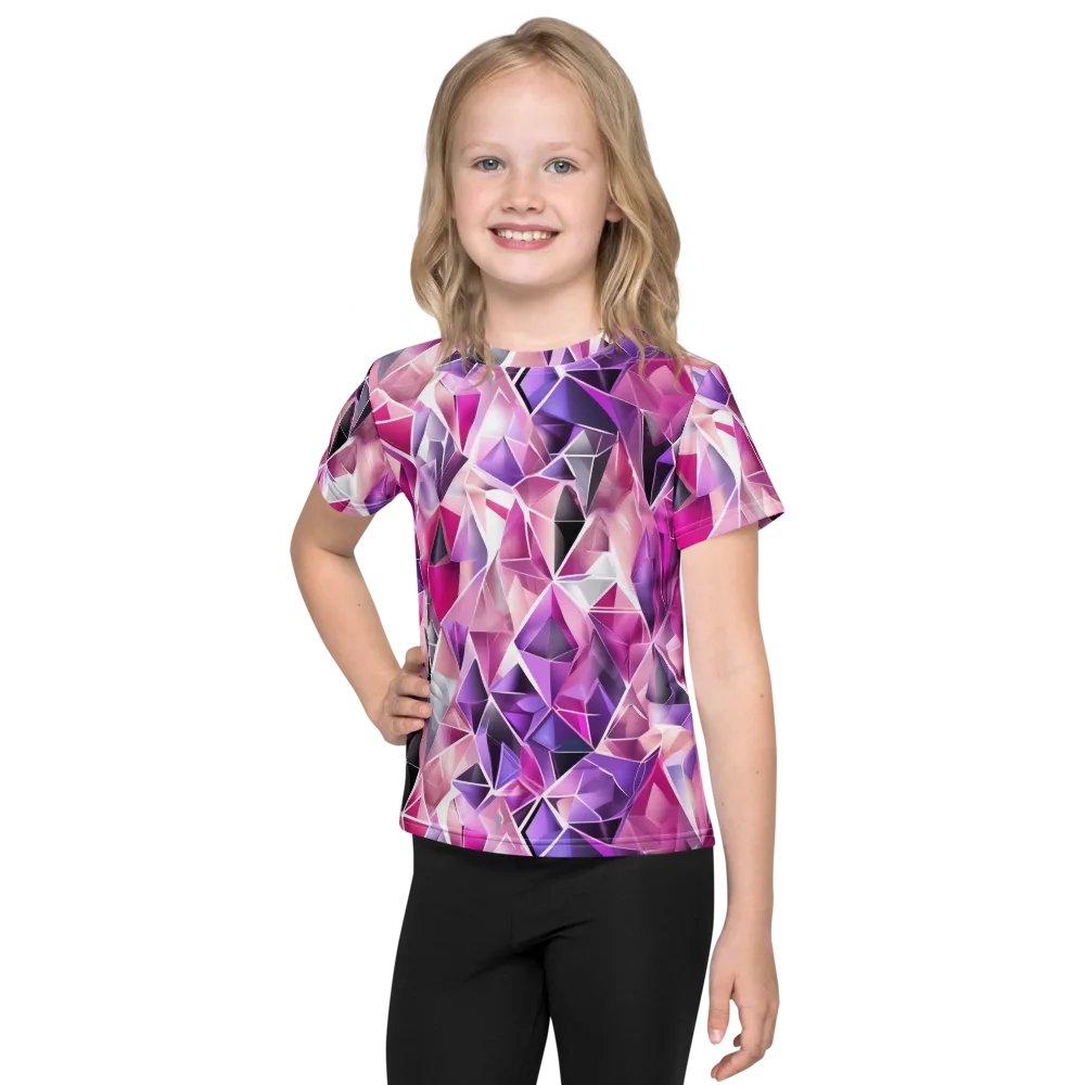Amethyst Static on Kids Crew Neck T-Shirt — Front