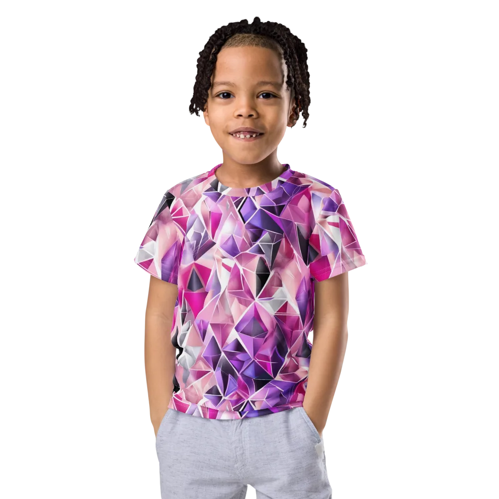 Amethyst Static on Kids Crew Neck T-Shirt — Front