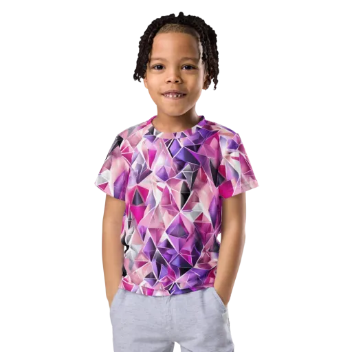 Amethyst Static on a Kids Crew Neck T-Shirt