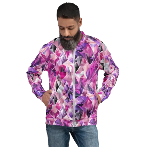 Amethyst Static on a Bomber Jacket