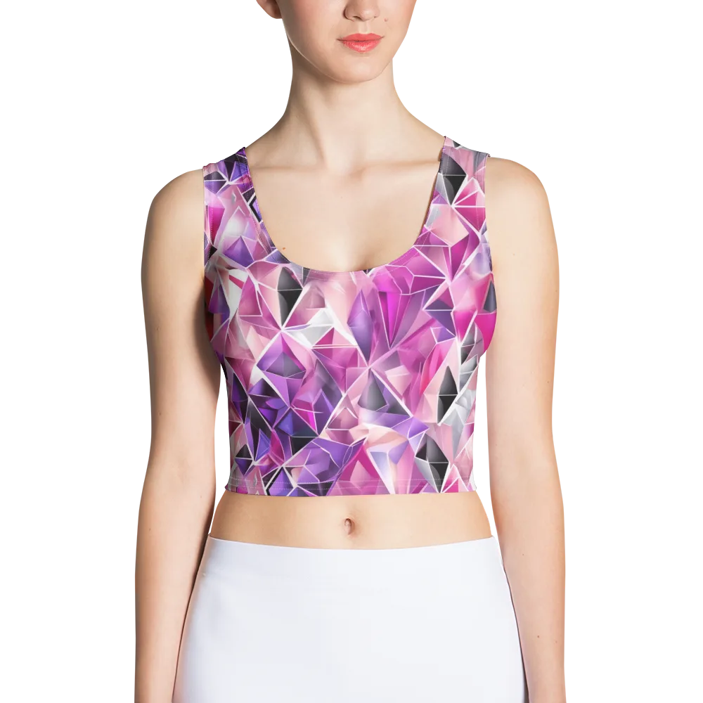 Amethyst Static on Crop Top — Front